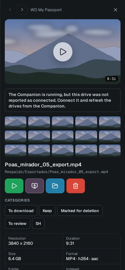 Video detail on mobile